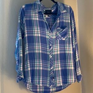 Rails blue plaid shirt